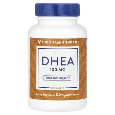 Witaminy Shoppe, Dhea, 100 mg, 120 kapsułek warzywnych Witaminy Shoppe, Dhea, 100 mg, 120 kapsułek warzywnych