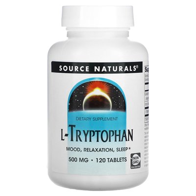 Source Naturals, L-Tryptofan, 500 mg, 120 tabletek Source Naturals, L-Tryptofan, 500 mg, 120 tabletek