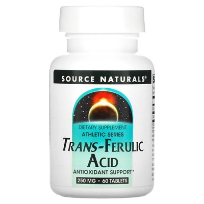 Source Naturals, Athletic Series, Kwas Trans-Ferulowy, 250 mg, 60 Tabletek Source Naturals, Athletic Series, Kwas Trans-Ferulowy, 250 mg, 60 Tabletek