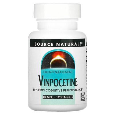 Źródło Naturals, Vinpocetine, 10 mg, 120 tabletek
