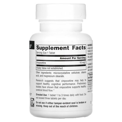 Źródło Naturals, Vinpocetine, 10 mg, 120 tabletek