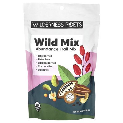Wilderness Poets, Wild Mix, Abundance Trail Mix, 8 uncji (226 g)