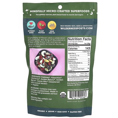 Wilderness Poets, Wild Mix, Abundance Trail Mix, 8 Unzen (226 g)