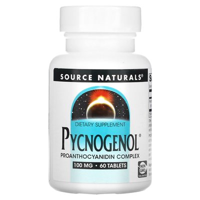 Źródło Naturals, Pycnogenol, 100 mg, 60 tabletek Źródło Naturals, Pycnogenol, 100 mg, 60 tabletek