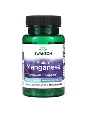 Swanson, Albion Manganese, 10 mg, 180 Capsules Swanson, Albion Manganese, 10 mg, 180 Capsules
