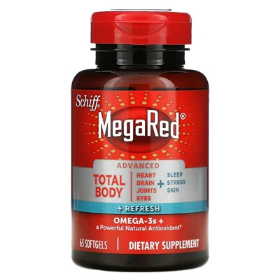 Schiff, Megared, zaawansowane całkowitą korpus + odświeżenie, 65 softgels