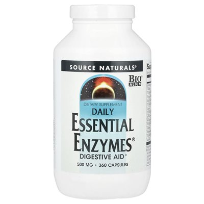 Source Naturals, Codzienne Niezbędne Enzymy, Pomoc Trawienia, 500 mg, 360 Kapsułek Source Naturals, Codzienne Niezbędne Enzymy, Pomoc Trawienia, 500 mg, 360 Kapsułek