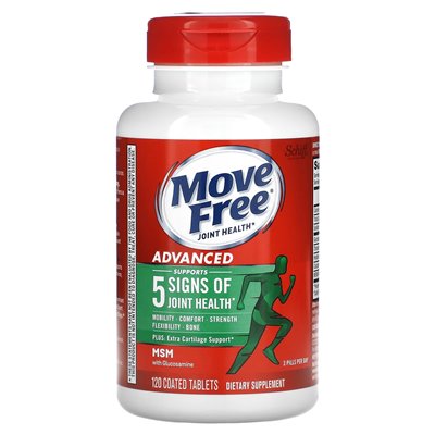 Schiff, Move Free Wspólne zdrowie, Advanced Plus MSM z glukozaminą, 120 powlekanych tabletek Schiff, Move Free Wspólne zdrowie, Advanced Plus MSM z glukozaminą, 120 powlekanych tabletek