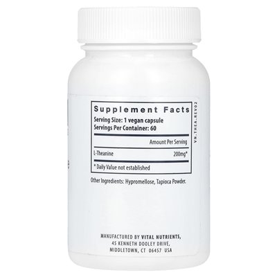 Ważne składniki odżywcze, l-than, 200 mg, 60 wegańskich kapsułek Ważne składniki odżywcze, l-than, 200 mg, 60 wegańskich kapsułek