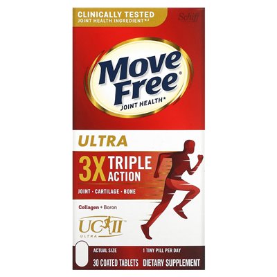Schiff, Move Free Joint Health, Ultra, Triple Action, 30 powlekanych tabletek
