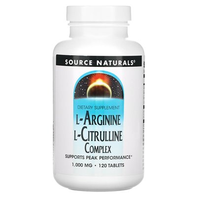 Source Naturals, L-Arginin L-Citrullin, 1000 mg, 120 Tabletten