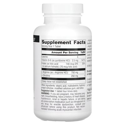 Source Naturals, L-Arginin L-Citrullin, 1000 mg, 120 Tabletten