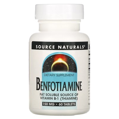 Źródło Naturals, benfotiamina, 150 mg, 60 tabletek