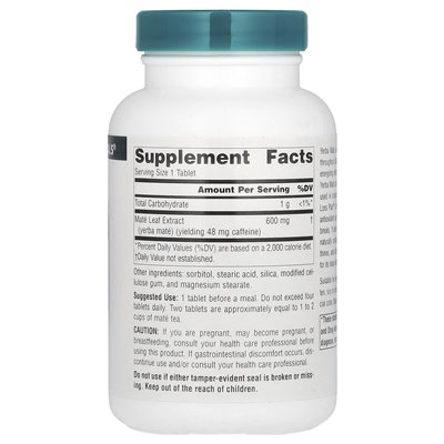 Źródło Naturals, Yerba Mate, 600 mg, 90 tabletek Źródło Naturals, Yerba Mate, 600 mg, 90 tabletek