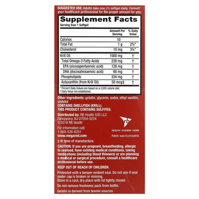 Schiff, Megared, hochwertiges Omega-3-Krillöl, ultrastark, 1000 mg, 60 Soft