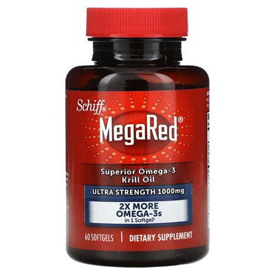 Schiff, Megared, hochwertiges Omega-3-Krillöl, ultrastark, 1000 mg, 60 Soft