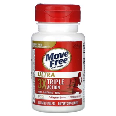 Schiff, Move Free Joint Health, Ultra, Triple Action, 64 tabletki powlekane