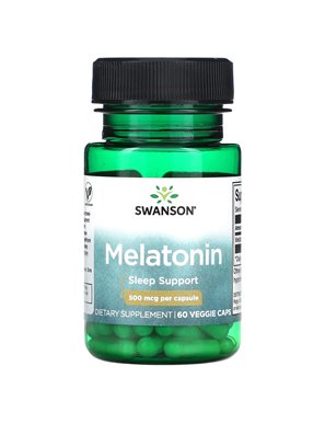 Swanson, Melatonina, 500 mcg, 60 Wegetariańskich Kapsułek Swanson, Melatonina, 500 mcg, 60 Wegetariańskich Kapsułek