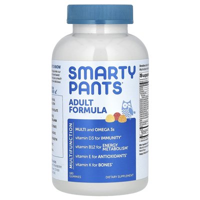 SmartYpants, formuła dorosłych, cytryna, pomarańczowa i truskawkowa banan, 180 gumzy