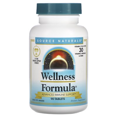 Źródło Naturals, Wellness Formuła, zaawansowana podparcie odpornościowe, 90 tabletek