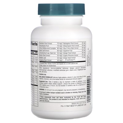 Źródło Naturals, Wellness Formuła, zaawansowana podparcie odpornościowe, 90 tabletek