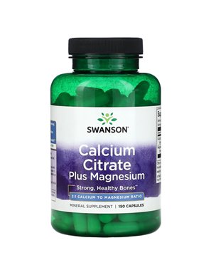 Swanson, Calcium Citrate with Magnesium, 150 Capsules