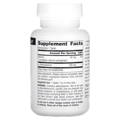 Source Naturals, DLPA, 750mg, 60 tablets