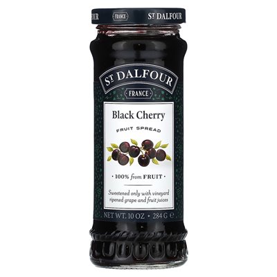 St. Dalfour, Black Cherry Fruit Spread, 10 uncji (284 g) St. Dalfour, Black Cherry Fruit Spread, 10 uncji (284 g)