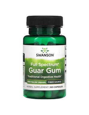 Swanson, Vollspektrum-Guarkernmehl, 400 mg, 60 Kapseln Swanson, Vollspektrum-Guarkernmehl, 400 mg, 60 Kapseln