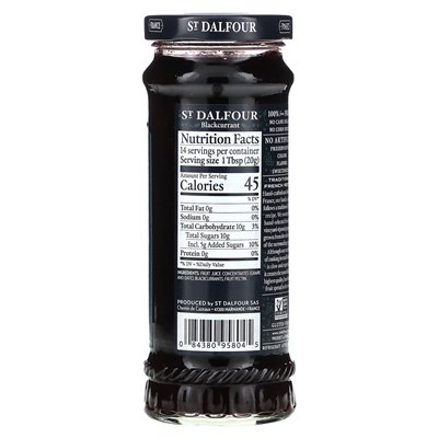 St. Dalfour, Schwarze Johannisbeere, Fruchtaufstrich, 10 oz (284 g)