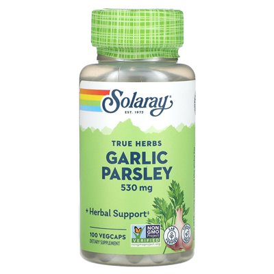 Solaray, True Herbs, Knoblauch-Petersilie, 530 mg, 100 vegetarische Kapseln
