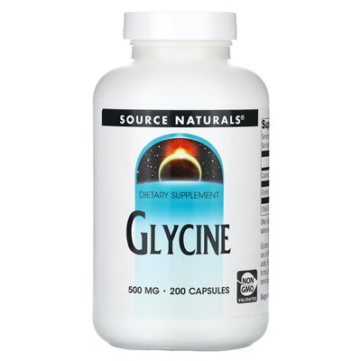 Source Naturals, Glicyna, 500 mg, 200 kapsułek (250 mg na kapsułkę) Source Naturals, Glicyna, 500 mg, 200 kapsułek (250 mg na kapsułkę)