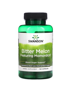 Swanson, Bitter Melon zawierający Momordicin, 120 Kapsułek Swanson, Bitter Melon zawierający Momordicin, 120 Kapsułek