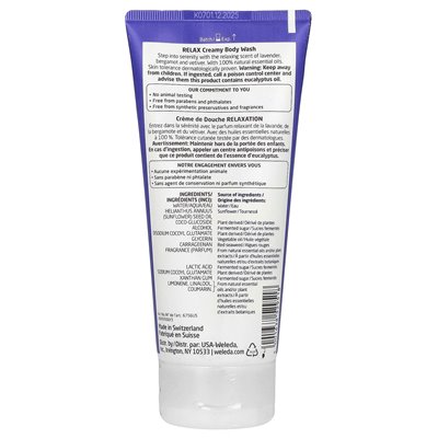Weleda, Aroma Essentials, Relax, Creamy Body Wash, Lavender + Bergamot + Vetiver Extracts, 6.8 fl oz (200 ml)