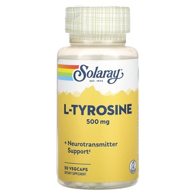 Solaray, L-tyrozyna, 500 mg, 50 Vegcaps