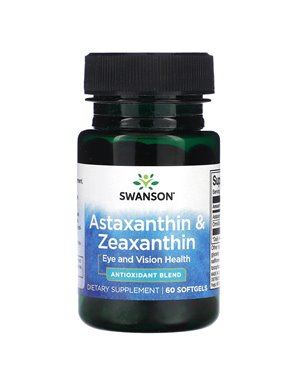 Swanson, Astaxanthin & Zeaxanthin, 60 Softgels Swanson, Astaxanthin & Zeaxanthin, 60 Softgels