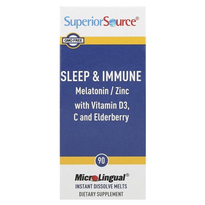 Najwyższe źródło, Sleep &amp Immun, 90 MicroLingual® Instant rozpuszcza się