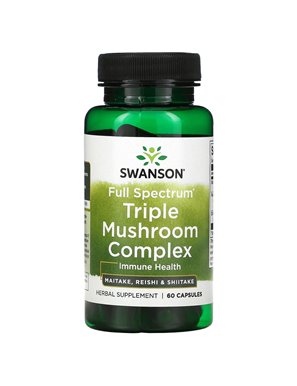 Swanson, Full Spectrum Triple Mushroom Complex, 60 Capsules