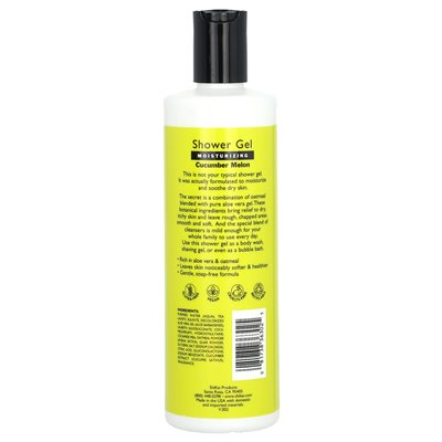 Shikai, nawilżający żel prysznicowy, melon ogórka, 12 flory (355 ml)