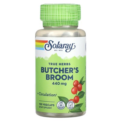 Solaray, True Herbs, Butcher's Broom, 440 mg, 100 Vegcaps