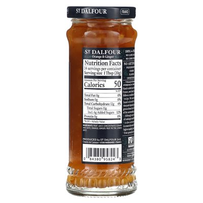 St. Dalfour, Orange &amp Ginger, Fruit Spread, 10 uncji (284 g)