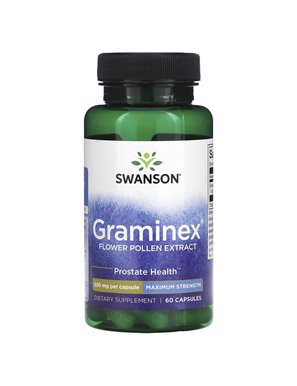 Swanson, Graminex-Blütenpollenextrakt, maximale Stärke, 500 mg, 60 Kapseln
