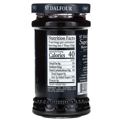 St. Dalfour, Superfruits, Fruit Creat, Blueberry &amp Acai, 6 uncji (170 g)