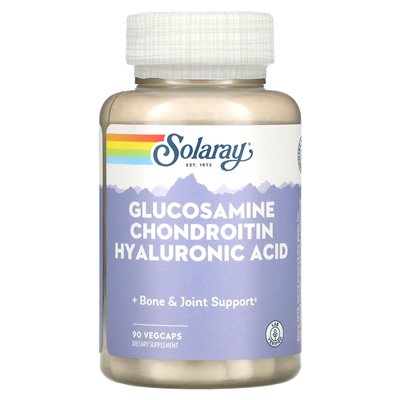 Solaray, Glucosamin, Hyaluronsäure, Chondroitin, 90 pflanzliche Kapseln