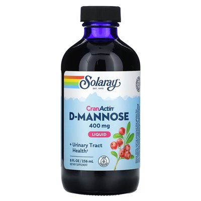 Solaray, płyn, d-mannose, 400 mg, 8 Fl Oz (236 ml) Solaray, płyn, d-mannose, 400 mg, 8 Fl Oz (236 ml)