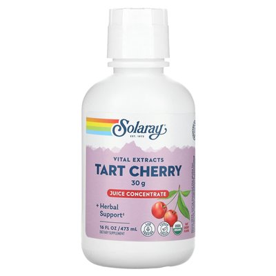 Solaray, ätherische Extrakte, Saftkonzentrat, Sauerkirsche, 30 g, 16 fl oz (473 ml)