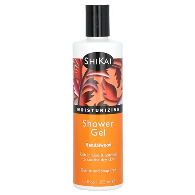 Shikai, nawilżający żel prysznicowy, drzewo sandałowe, 12 flory (355 ml)