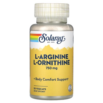 Solaray, L-Arginin L-Norytin, 750 mg, 50 vegetarische Kapseln