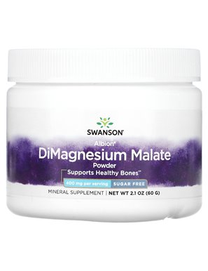Swanson, DiMagnesiummalat, 400 mg, 2,1 oz (60 g) Swanson, DiMagnesiummalat, 400 mg, 2,1 oz (60 g)