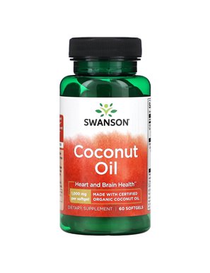 Swanson, Kokosnussöl, 1000 mg, 60 Kapseln Swanson, Kokosnussöl, 1000 mg, 60 Kapseln